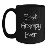 Funny Grampy Gifts for Men - Best Grampy Ever Black Coffee Mug, Birthday Unique Gifts from Family to Grampy - Main